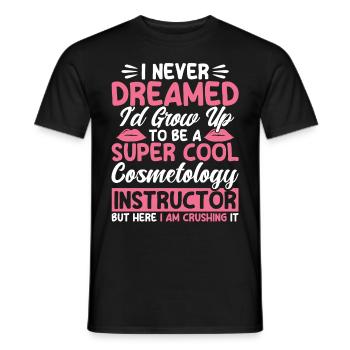 Cosmetology Gift Beautician - Men's T-Shirt - black - Front - AI Model Male 178 light (178cm)
