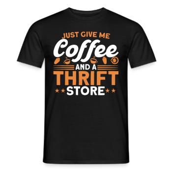 Vente à la ferme Thrifting - T-shirt homme - noir - Devant - AI Model Male 178 light (178cm)