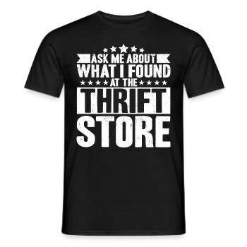 Vente à la ferme Thrifting - T-shirt homme - noir - Devant - AI Model Male 178 light (178cm)