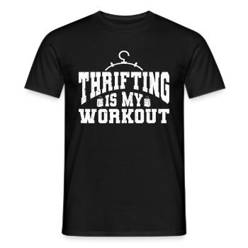 Vente à la ferme Thrifting - T-shirt homme - noir - Devant - AI Model Male 178 light (178cm)