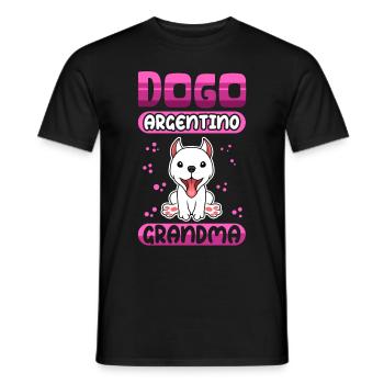 Dogo Argentino Grandma Dog Owner Gift - Men's T-Shirt - black - Front - AI Model Male 178 light (178cm)