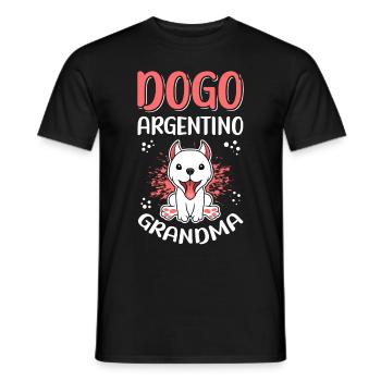 Dogo Argentino Grandma Dog Owner Gift - Men's T-Shirt - black - Front - AI Model Male 178 light (178cm)