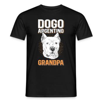 Dogo Argentino Grandpa Dog Owner Gift - Men's T-Shirt - black - Front - AI Model Male 178 light (178cm)