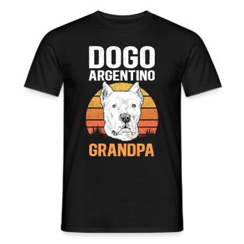 Dogo Argentino Grandpa Dog Cadeau - T-shirt homme - noir - Devant - AI Model Male 178 light (178cm)