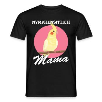 Nymphensittich Mama Vogelbesitzer Geschenk - Männer T-Shirt - Schwarz - Vorne - AI Model Male 178 light (178cm)