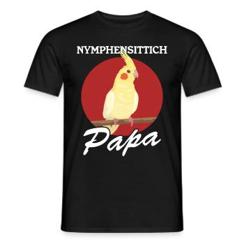Nymphensittich Papa Vogelbesitzer Geschenk - Männer T-Shirt - Schwarz - Vorne - AI Model Male 178 light (178cm)