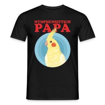 Nymphensittich Papa Vogel Besitzer Geschenk - Männer T-Shirt - Schwarz - Vorne - AI Model Male 178 light (178cm)