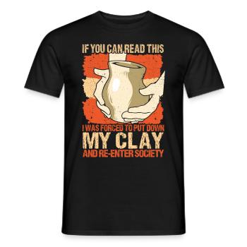 Ceramic Oven Cermaicist Ceramic Clay Oven Pot - Men's T-Shirt - black - Front - AI Model Male 178 light (178cm)