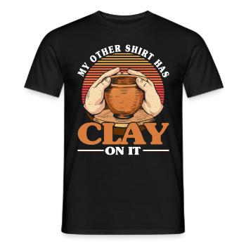 Ceramic Oven Cermaicist Ceramic Clay Oven Pot - Men's T-Shirt - black - Front - AI Model Male 178 light (178cm)