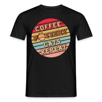 Ceramic Oven Cermaicist Ceramic Clay Oven Pot - Men's T-Shirt - black - Front - AI Model Male 178 light (178cm)