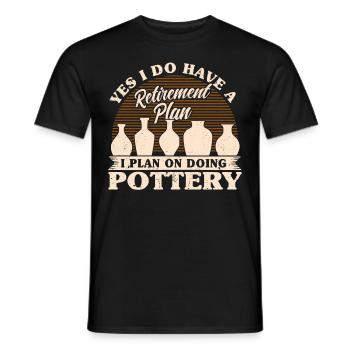 Ceramic Oven Cermaicist Ceramic Clay Oven Pot - Men's T-Shirt - black - Front - AI Model Male 178 light (178cm)