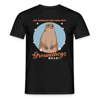 Murmeltiere Mankai Groundhog Munggen Geschenk - Männer T-Shirt - Schwarz - Vorne - AI Model Male 178 light (178cm)
