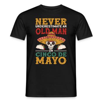 Cinco De Mayo Mexican Party Cinco De Mayo - Men's T-Shirt - black - Front - AI Model Male 178 light (178cm)