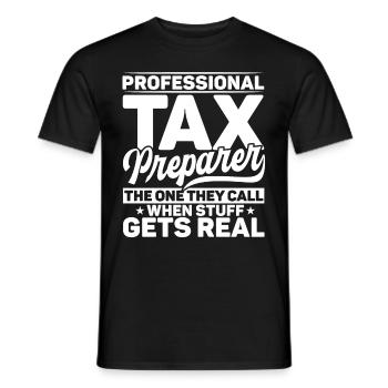 Steuersaison Cpa Buchhalter Geschenk Steuertag - Männer T-Shirt - Schwarz - Vorne - AI Model Male 178 light (178cm)