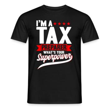 Tax Season Cpa Accountant Gift Tax Day - Men's T-Shirt - black - Front - AI Model Male 178 light (178cm)