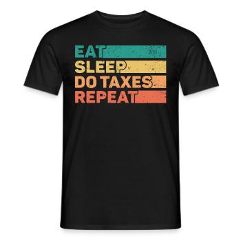 Tax Season Cpa Accountant Gift Tax Day - Men's T-Shirt - black - Front - AI Model Male 178 light (178cm)