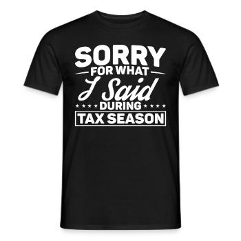 Tax Season Cpa Accountant Gift Tax Day - Men's T-Shirt - black - Front - AI Model Male 178 light (178cm)