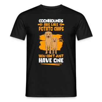 Coonhound Dog Owner Dog Lovers Gift - Men's T-Shirt - black - Front - AI Model Male 178 light (178cm)