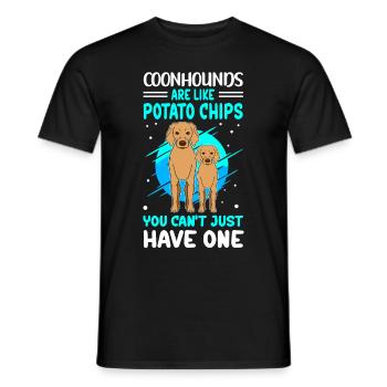 Coonhound Dog Lovers Dog Owner Gift - Men's T-Shirt - black - Front - AI Model Male 178 light (178cm)