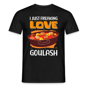 Gulasch Liebhaber | Ungarischer Gulasch Geschenk - Männer T-Shirt - Schwarz - Vorne - AI Model Male 178 light (178cm)