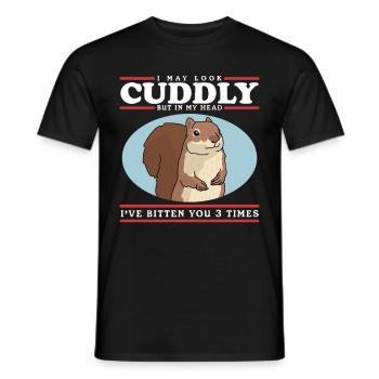 Cute Squirrel Grey Squirrel Squirrel Gift - Men's T-Shirt - black - Front - AI Model Male 178 light (178cm)