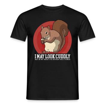 Cute Squirrel Squirrel Gift - Men's T-Shirt - black - Front - AI Model Male 178 light (178cm)