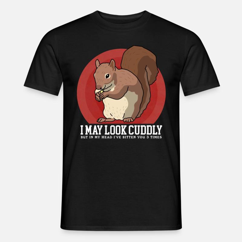 Süßes Eichhörnchen Hörnchen Geschenk - Männer T-Shirt - Schwarz