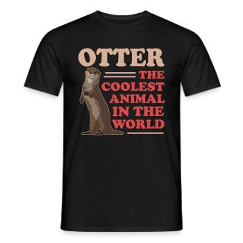 Loutre de mer Loutre Cadeau de loutre - T-shirt homme - noir - Devant - AI Model Male 178 light (178cm)