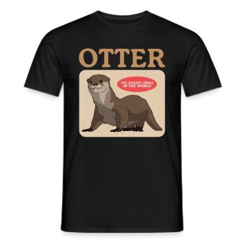 Loutre Loutre Cadeau Loutre de mer - T-shirt homme - noir - Devant - AI Model Male 178 light (178cm)