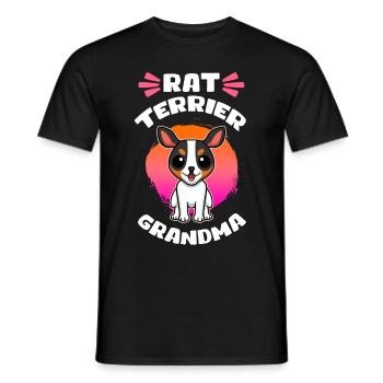Rat Terrier Grandma Hunde Hundebesitzer Geschenk - Männer T-Shirt - Schwarz - Vorne - AI Model Male 178 light (178cm)