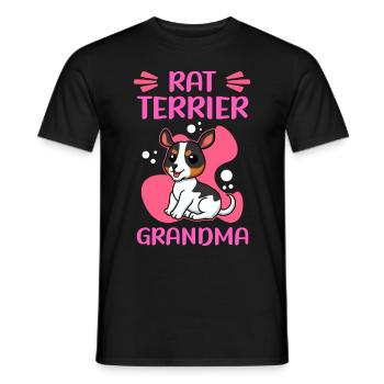 Rat Terrier Grandma Hund Hundebesitzer Geschenk - Männer T-Shirt - Schwarz - Vorne - AI Model Male 178 light (178cm)