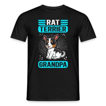 Rat Terrier Grandpa Hund Hundebesitzer Geschenk - Männer T-Shirt - Schwarz - Vorne - AI Model Male 178 light (178cm)