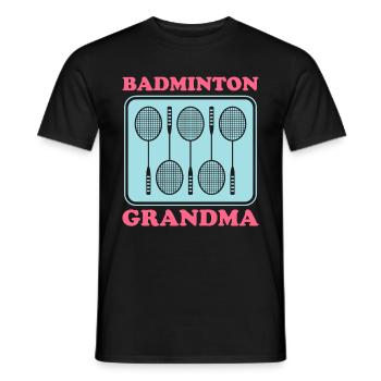 Badminton Grandma Badmintonspielerin Geschenk - Männer T-Shirt - Schwarz - Vorne - AI Model Male 178 light (178cm)