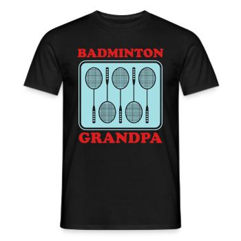 Badminton Grandpa Sport Badminton Player Cadeau - T-shirt homme - noir - Devant - AI Model Male 178 light (178cm)