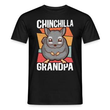 Chinchilla Grand-père propriétaire Chinchillas cadeau - T-shirt homme - noir - Devant - AI Model Male 178 light (178cm)