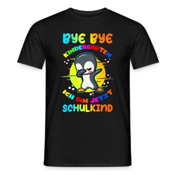 School Enrollment Schoolchildren School Beginners Gift - Men's T-Shirt - black - Front - AI Model Male 178 light (178cm)
