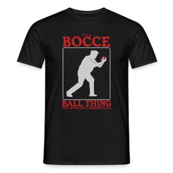 Boccia Bocce | Bocciaspieler Boulesport Geschenk - Männer T-Shirt - Schwarz - Vorne - AI Model Male 178 light (178cm)