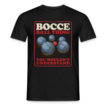 Boccia Bocciaspieler Bocce Boulesport Geschenk - Männer T-Shirt - Schwarz - Vorne - AI Model Male 178 light (178cm)