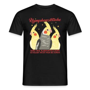 Nymphensittich Vogel Vogelbesitzer Geschenk - Männer T-Shirt - Schwarz - Vorne - AI Model Male 178 light (178cm)