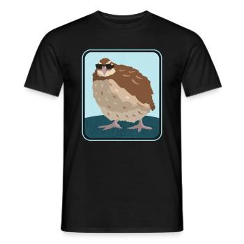 Quail Quail Breeder | Quail Keeping Gift - Men's T-Shirt - black - Front - AI Model Male 178 light (178cm)