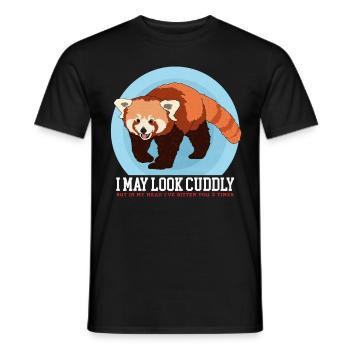 Red Panda Red Pandas Red Panda Gift - Men's T-Shirt - black - Front - AI Model Male 178 light (178cm)