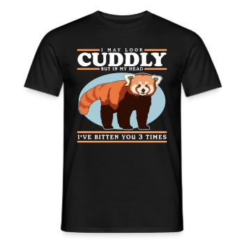 Red Panda Red Panda Red Pandas Gift - Men's T-Shirt - black - Front - AI Model Male 178 light (178cm)