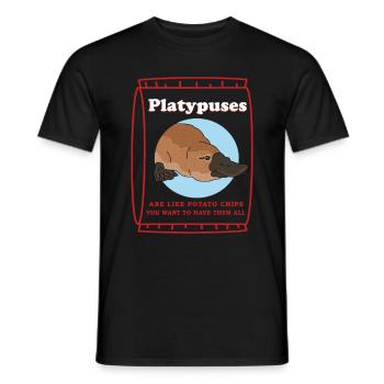 Platypus Platypus Gift - Men's T-Shirt - black - Front - AI Model Male 178 light (178cm)