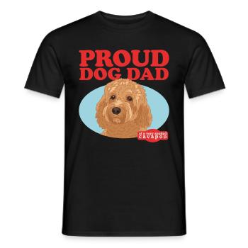Cavapoo Dad Hund Cavoodle Hundebesitzer Geschenk - Männer T-Shirt - Schwarz - Vorne - AI Model Male 178 light (178cm)