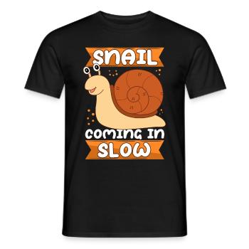 Escargot drôle d’escargots cadeau - T-shirt homme - noir - Devant - AI Model Male 178 light (178cm)
