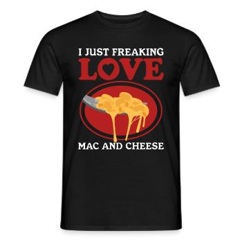 Macaroni and Cheese Mac And Cheese Gift - Men's T-Shirt - black - Front - AI Model Male 178 light (178cm)