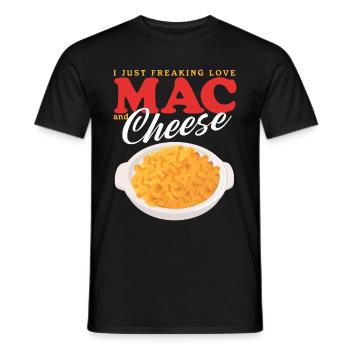 Makkaroni Mit Käse Mac And Cheese Geschenk - Männer T-Shirt - Schwarz - Vorne - AI Model Male 178 light (178cm)