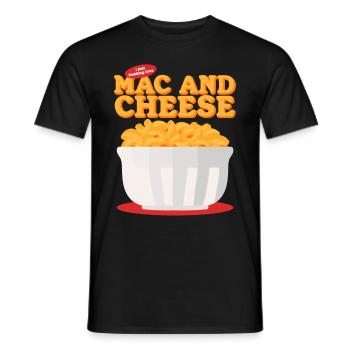 Macaroni and Cheese | Mac And Cheese Gift - Men's T-Shirt - black - Front - AI Model Male 178 light (178cm)