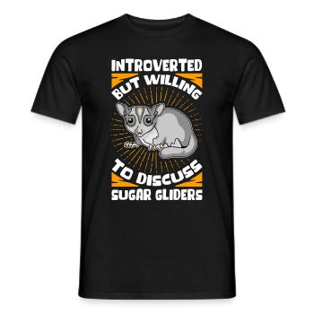 Sugar Glider Short-Head Glider Cadeau - T-shirt homme - noir - Devant - AI Model Male 178 light (178cm)