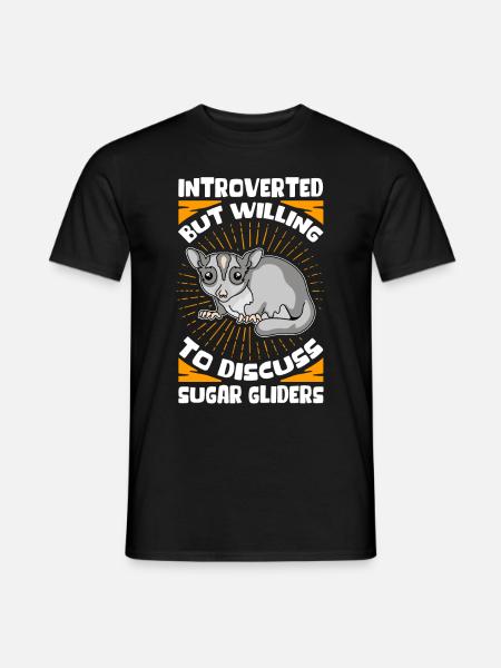 Sugar Glider Kurzkopfgleitbeutler Geschenk - Männer T-Shirt - Schwarz